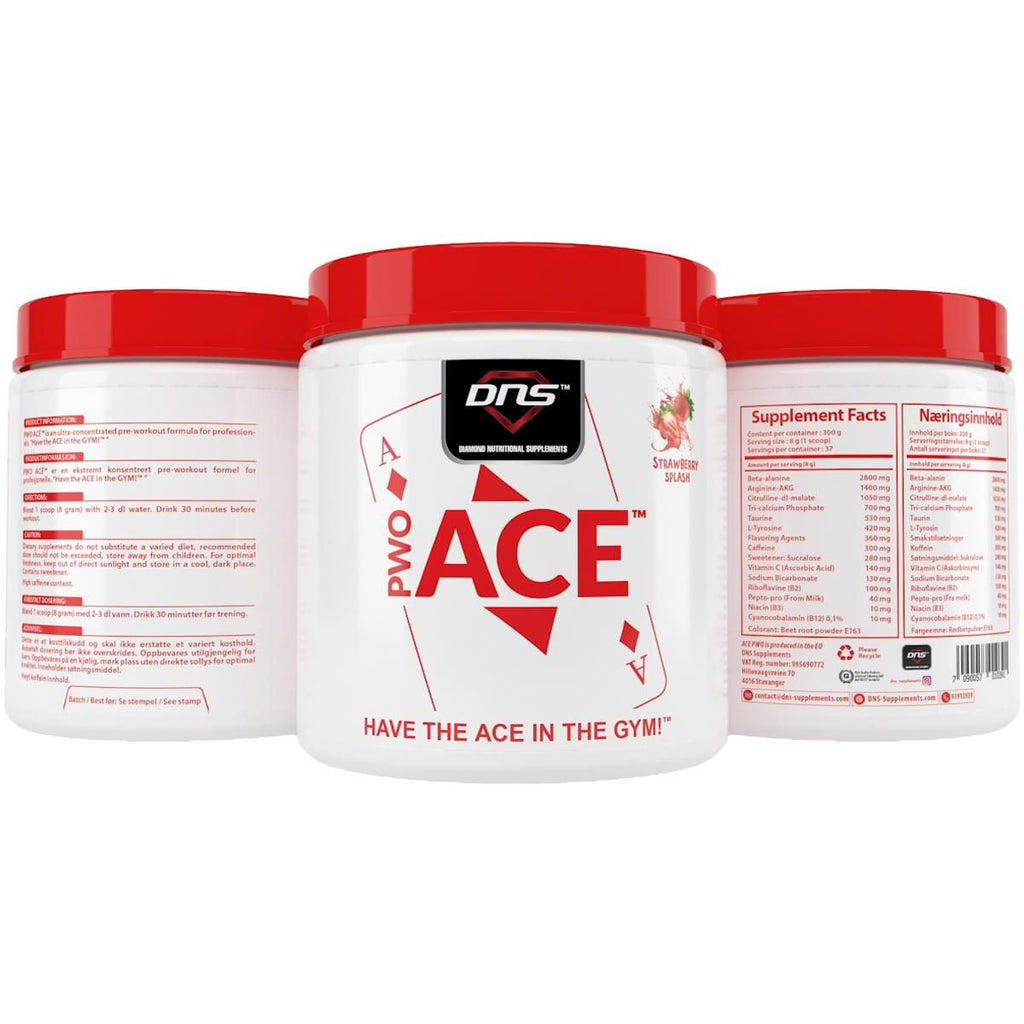 DNS Ace PWO Strawberry Splash 300 gram-Highwhey.no