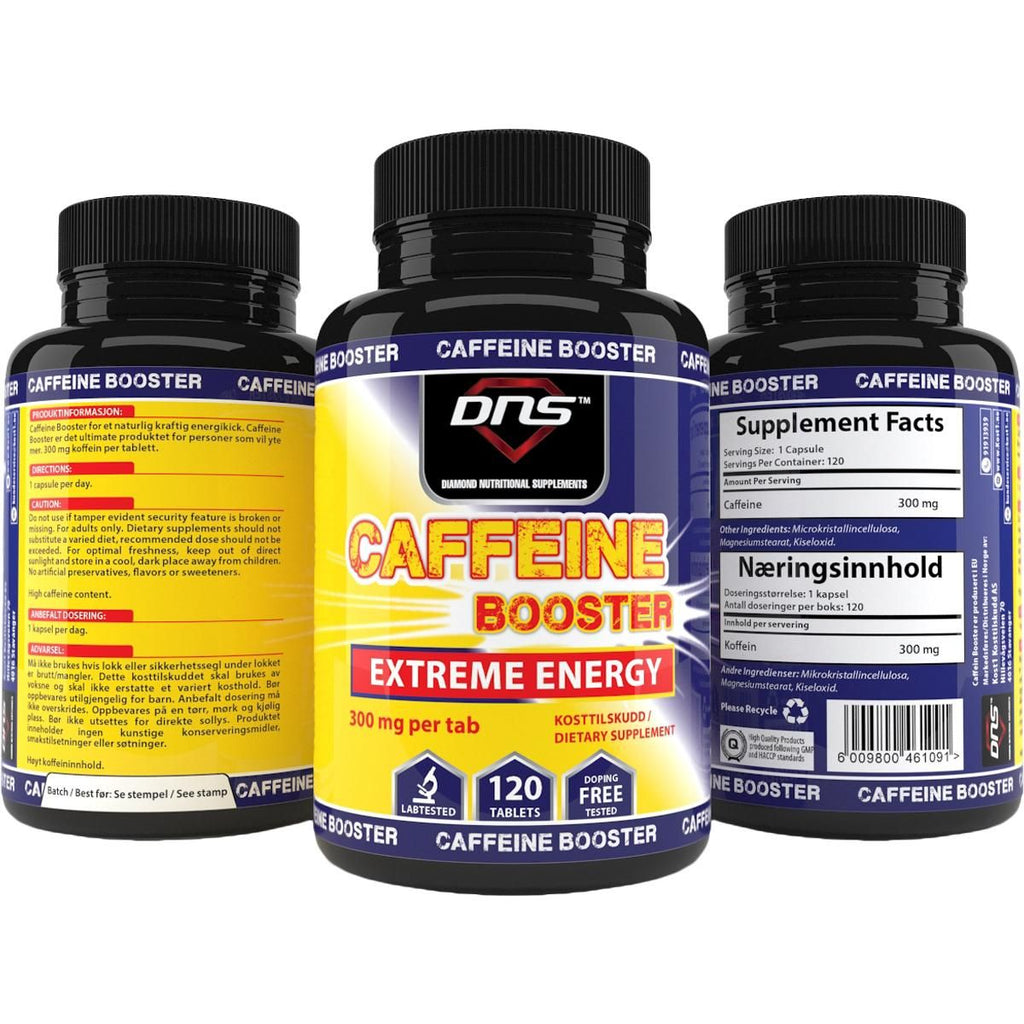 DNS Caffeine Booster 300 mg - 120 Koffeintabletter-Highwhey.no