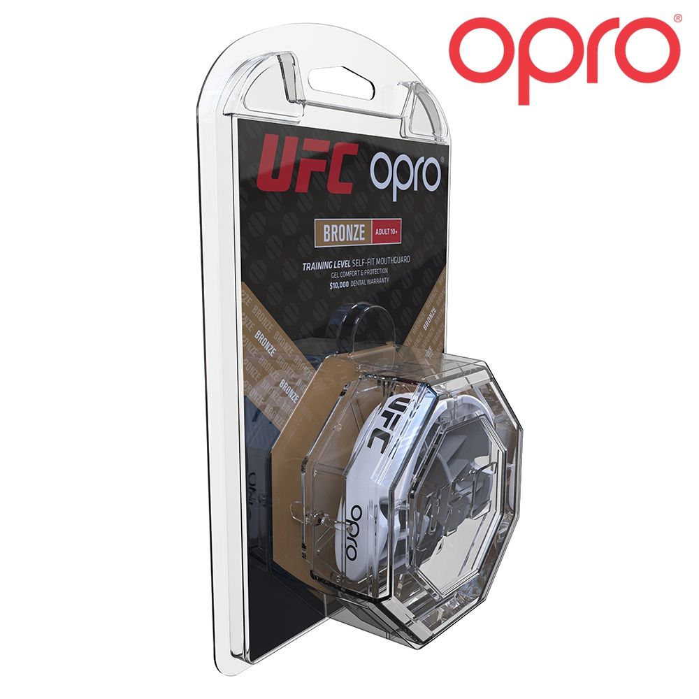 OPRO UFC Bronze Level Tannbeskytter Hvit-Highwhey.no