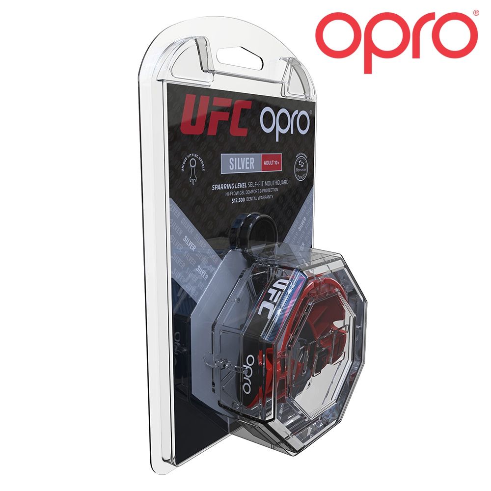 OPRO UFC Silver Level Tannbeskytter Rød/Sort-Highwhey.no